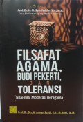 FILSAFAT AGAMA , BUDI PEKERTI DAN TOLERANSI