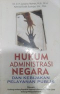 Hukum Administrasi Negara : Bahan Ajar